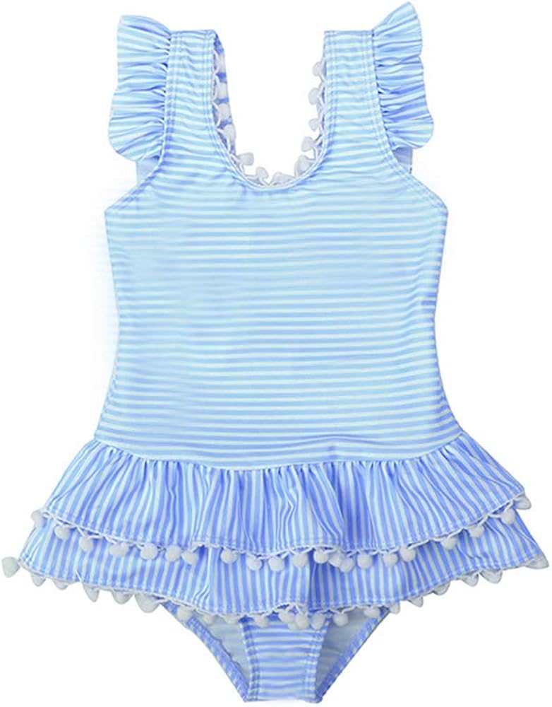 Buy Freelu Baby Girls One Piece Cartoon Swimsuit Animal Print Bathing Suit Ruffles Swimwear Cute Baby Bikini Beachwear Online In Turkey B07mj6w8gx