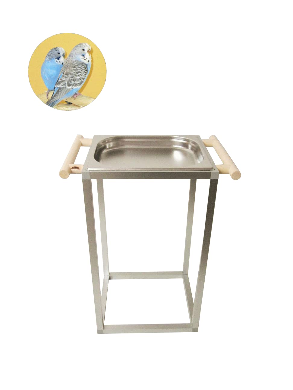 Generisch Badewanne Papageien Freistehend Badehaus Voliere Freisitz Käfig Edelstahl Sittiche, Vögel Vogel Vogelbadewanne Papagei Spielzeug Papageienspielzeug