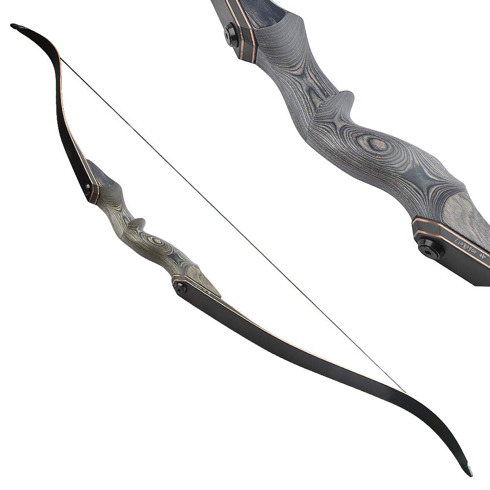 60" Tiro con L'Arco Arco ricurvo e frecce 30-60 libbre Arco da Caccia Longbow Pratica del Bersaglio Mano Destra