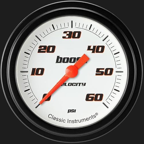 Classic Instruments VS343WBLF Velocity White 2 5/8