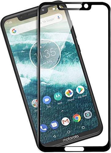 Image of NISHTECH Tempered Glass Screen Protector Compatible for Moto One Power (2018) with Edge to Edge coverage and Easy Installation kit