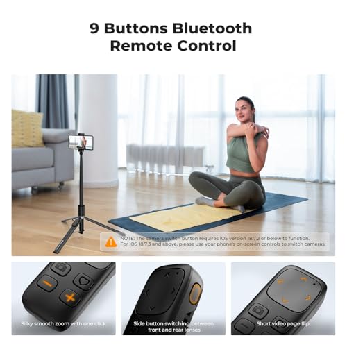 Image of K&F CONCEPT Selfie Stick, Auto Open & Close Phone Tripod Stand