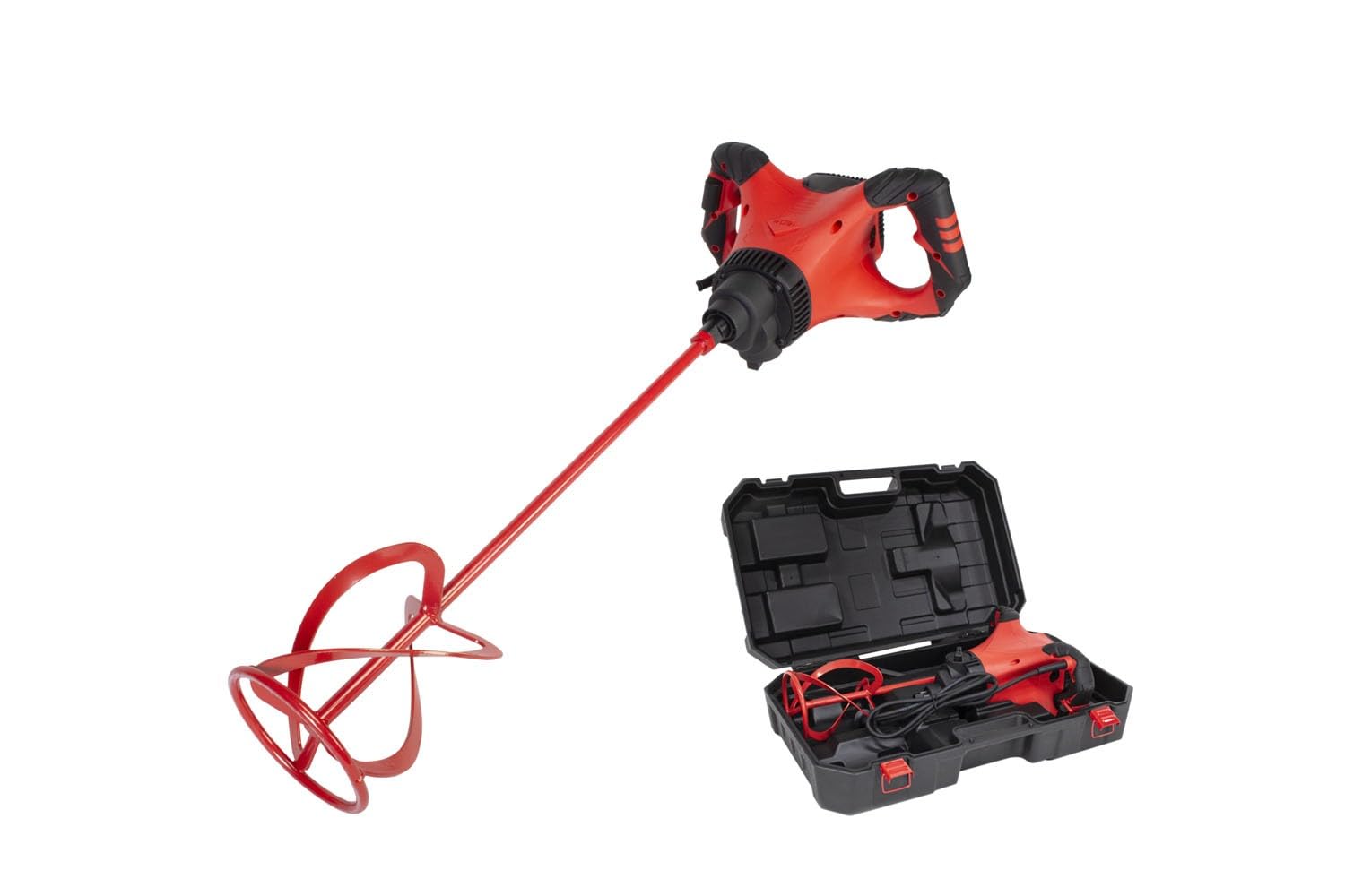 RUBI 26974 |Mezclador Eléctrico 1800W | Mezclado de Adhesivos, Cementosos, Resinas, Pinturas …| Evita creación de burbujas y/o grumos | RUBIMIX-9 SUPERTORQUE + MALETA| 230V 50/60Hz