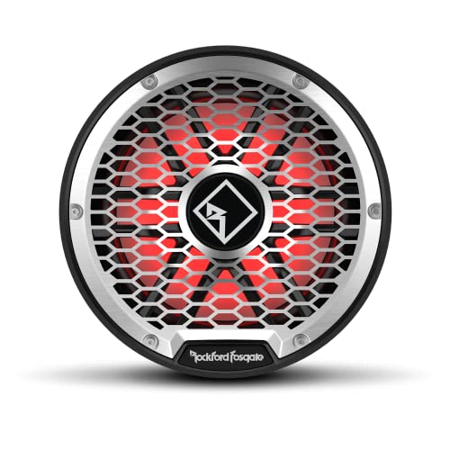 Image of Rockford Fosgate M2D2-12SB Color Optix 12 inch DVC 2-Ohm Multicolor LED Lighted Marine Subwoofer for Sealed Enclosure - Black /Stainless