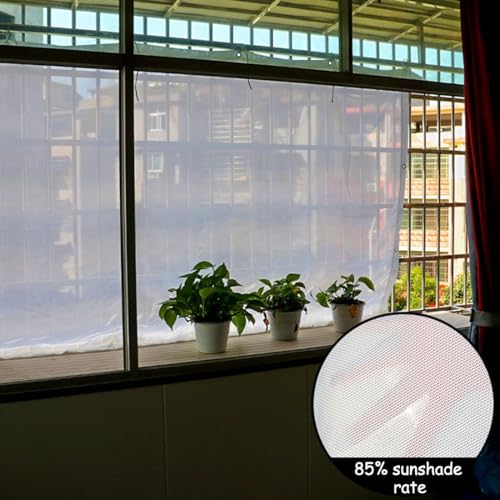 Filet brise vue véranda bâche blanche d'ombrage pour terrasse