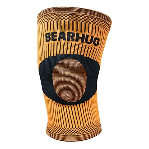 Bearhug Knee Support for Men and Women - Knee Brace for Arthritis, Joint Pain and Injury Rehabilitation - Bamboo Compression Sleeve for Sports, Running, Gym Cover