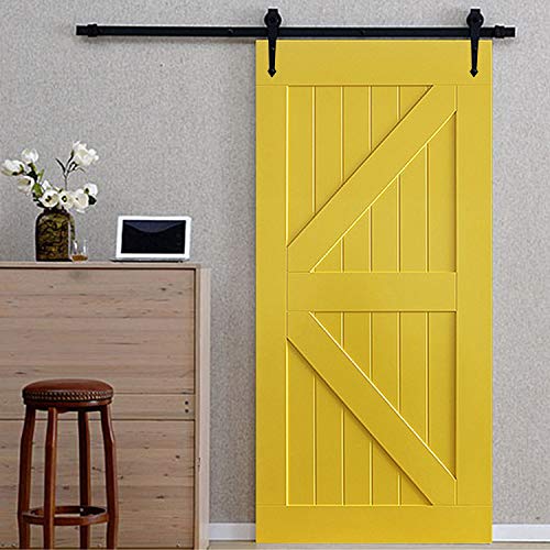 HYD-Parts 6.6ft Sliding Barn Door Hardware,Barn Door Kits for Home Kitchen Decoration (6.6 Foot Arrow Shape Hanger)