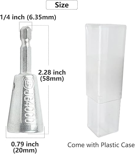 Miniatura 3 de Herramienta de torsión de alambre, conector rápido, tuerca de alambre con vástago hexagonal de 14 pulgadas, enchufe de conector de alambre giratorio