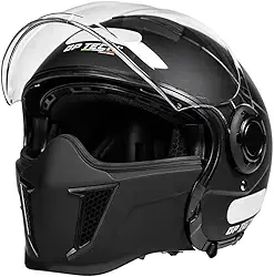 Capacete Gp tech Zoom Aberto e Fechado Preto Com Queixo Removível 58