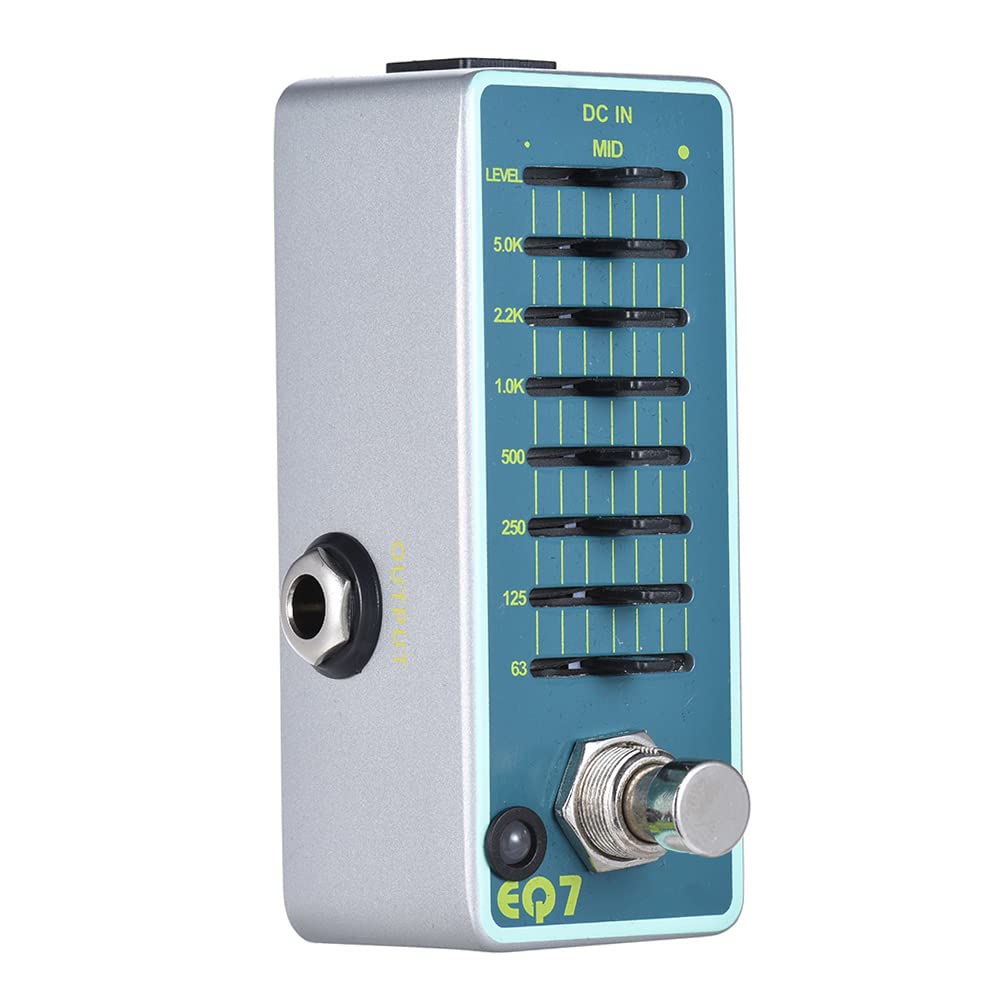 Btuty ENO EX EQ7 - Pedal de efectos, Ecualizador, para Guitarra, con 7 bandas, carcasa de Metal total, True Bypass
