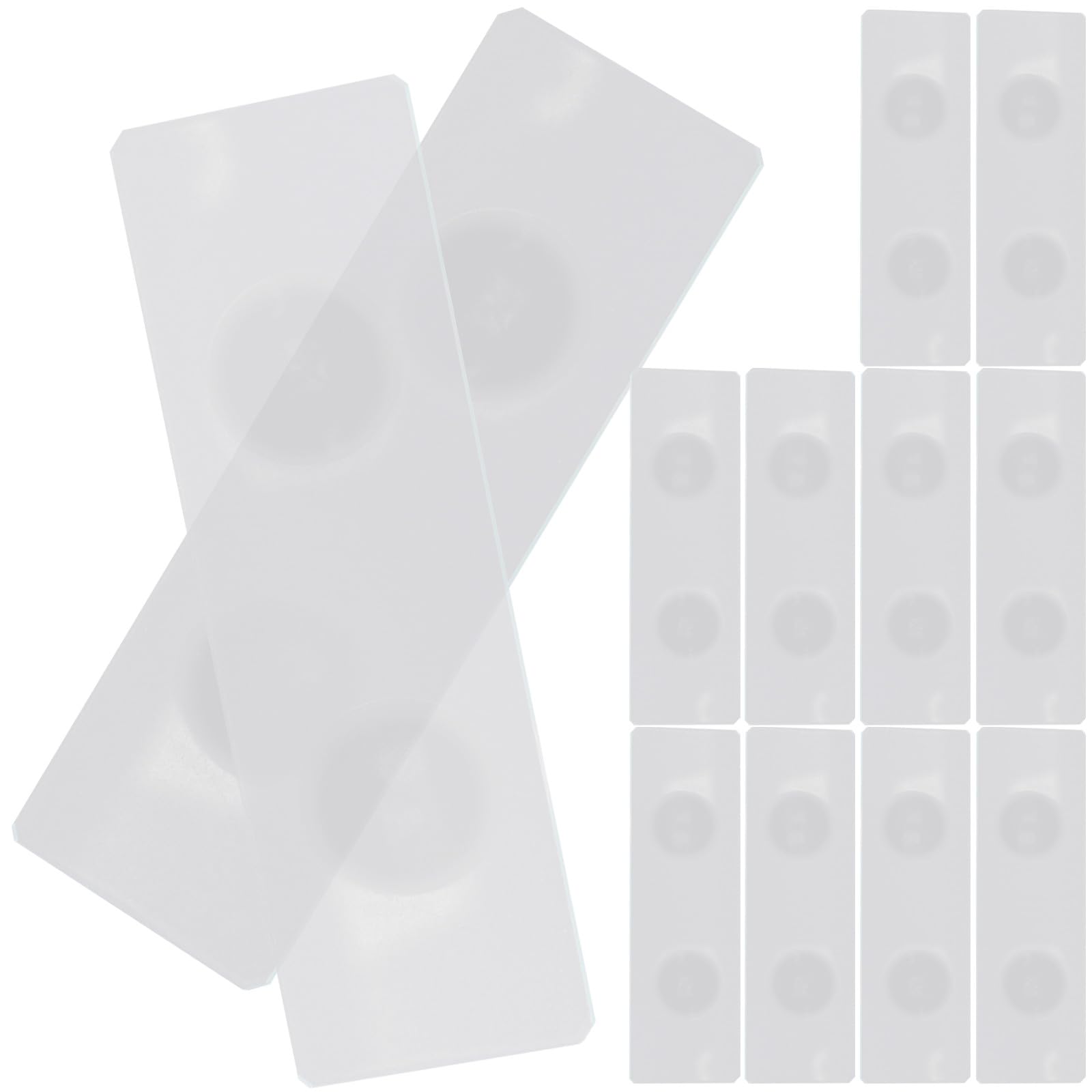 Portaobjetos de Vidrio para Muestras Acuáticas, 50 Unidades Doble Concavidad y Estructura Estable, Uso en Microscopios de Laboratorio