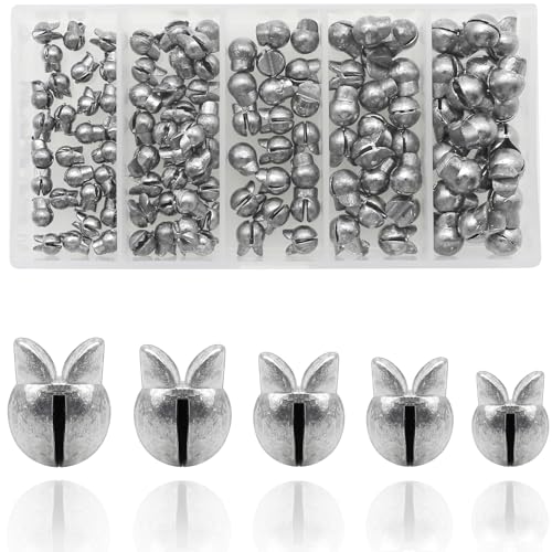 Fishing Weights Sinkers 200/120pcs Lead Split Shot Fishing Sinkers Open Mouth Design Weights Clip Freshwater Saltwater Fishing Accessories (120pcs)