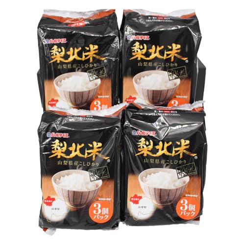 山梨県産こしひかり「梨北米パックごはん」(150g×3パック)×4袋 12食分