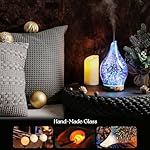 Porseme Oil Diffuser 3D Glass Aromatherapy Ultrasonic Humidifier, Air Refresh Auto Shut-Off, Timer Setting, BPA Free for Home Hotel Yoga Leisure SPA Gift 150ml Last 6H - Image 5