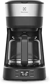 Cafeteira Elétrica Electrolux inox filtro permanente removivel capacidade 1,2L 30 xicaras função timer painel digital desligamento automatico ECM25 127v