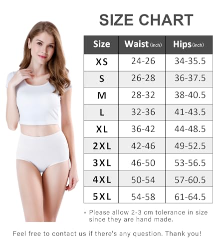 Image of wirarpa Women's Modal Underwear Soft High Waist Briefs Ladies Panties 4 Pack (Regular & Plus Size)