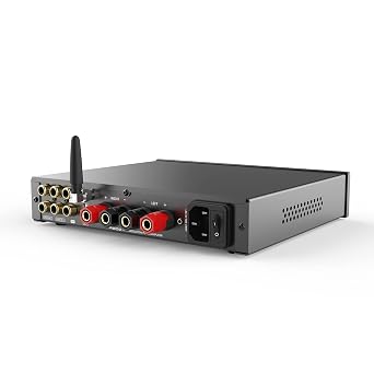 SMSL a300 Digital Power Amplifier BTL Mode Hi-Res Bluetooth 5.0 Remote Control 165 Wx2(4Ω)/85Wx2(8Ω) for Passive Speakers/Outdoor Active Bass Subwoofer (Black)