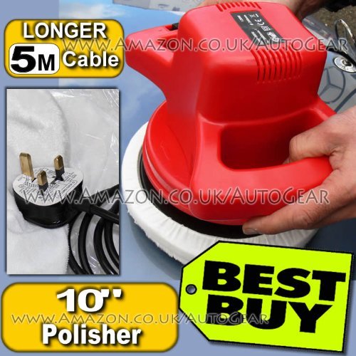 Buy 10" Red Orbital High Power 120w Electric Car Buffer Polisher ...