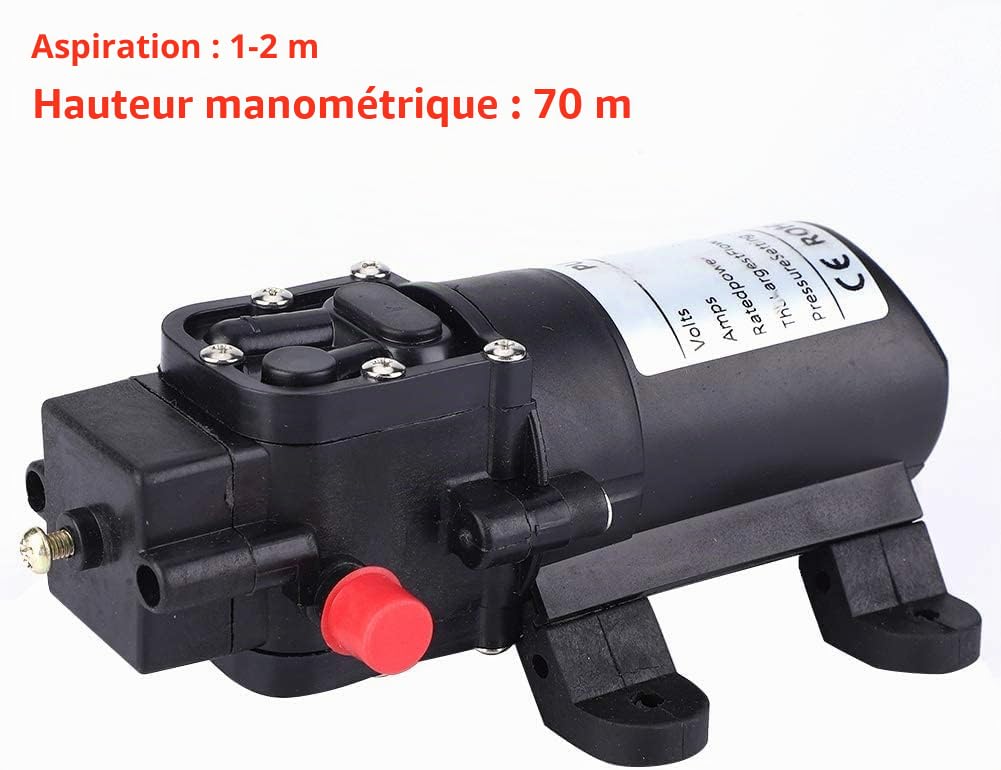 Pompe à Eau Haute Pression Diaphragme Amorçage Automatique pour Camping-Car, Caravane, Bateau, Jardin