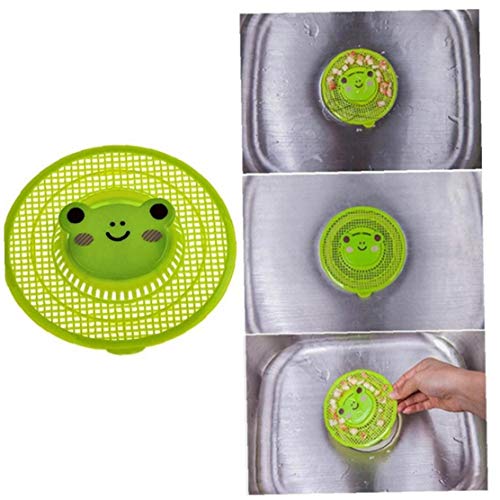LjzlSxMF 1pc Cute Cartoon Pattern Hair Catcher Bath Drain Shower Tub Strainer Cover Sink Trap Basin Stopper Filter-green