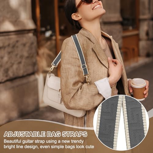 Image of PATIKIL Purse Strap, Adjustable Crossbody Bag Straps Wide Shoulder Strap Universal Replacement Shoulder Bag Belt for Women's Handbags Canvas Satchels Bag Backpack, Dark Grey