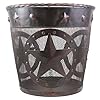 BestGiftEver Rustic Wastebasket with Star Design Metal Mesh Copper Finish Wastebasket for Western Bathroom Decor Lodge Cabin Style Rustic Home Accessories Rustic Trash Can for Country Homes