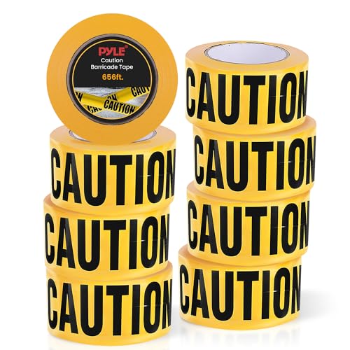 Pyle ruban de mise en garde jaune 200m non-adhésif 8 pcs