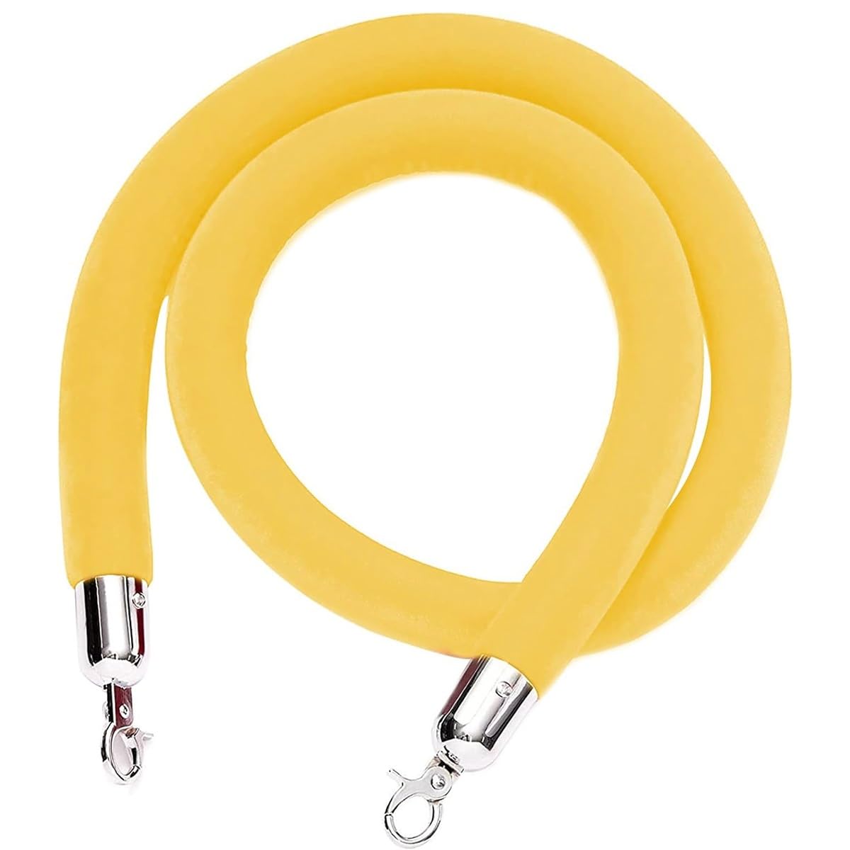 GLDYTVF VIP Velvet Queue Barrier Rope Stand Thick Yellow Stanchion for Hotel Hospital Bank Crowd Control0.6m/2ft/24in Durable Rope Barrier Solution