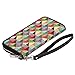 Signare Tapisserie Brieftasche, Kreditkartenhalter RFID Blocking Zipper Geldbeutel, Portemonnaie Damen (bunt geometrisch)