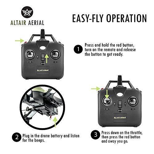image for Altair Aerial Blackhawk Long Range & Flight Time Drone w Camera Mount 