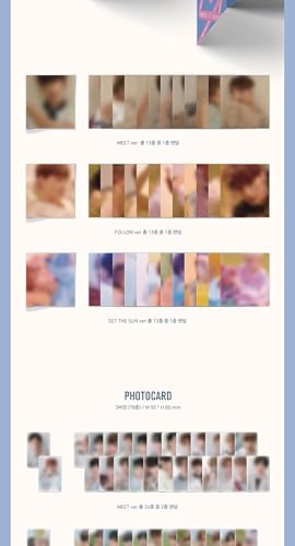 Miniatura 4 de SEVENTEEN You Make My Day 5th Mini Reedición Álbum CD+Photobook+Letra+Tarjeta lenticular+Tarjeta Fotocar+Seguimiento Sellado SVT (SET THE SUN
