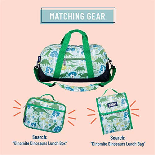 Wildkin Kids Overnighter Duffel Bags For Boys & Girls, Perfect For Sleepovers And Travel Duffel Bag For Kids, Carry-On Size & Ideal For School Practice Or Overnight Travel Bag (Dinomite Dinosaurs) #TOP2