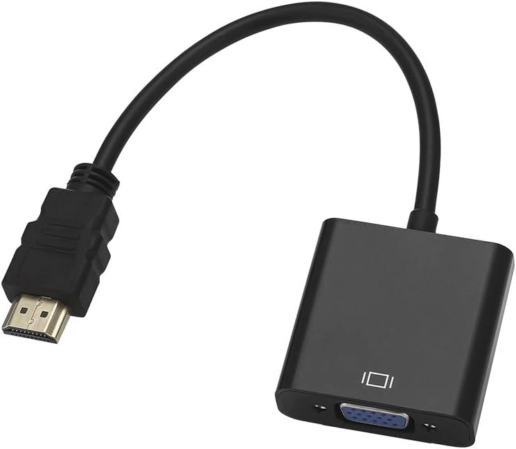 JJOnlineStore - 1080P HDMI Male to VGA Female Video Converter Adapter Cable Lead Compatible For PC Laptop DVD HDTV PS3 XBOX 360 and other HDMI Input Devices