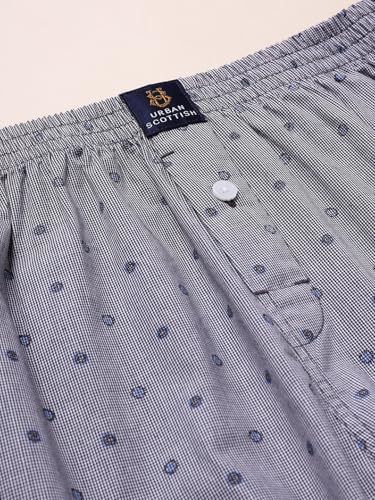 Image of Urban Scottish Men's Boxer Pants 100% Cotton Material with A Stylish Print Soft and Stretchy Elastic Waist Band Dynamic Movement and Hardwearing Stitching Breathable with A Gentle Snug Fit
