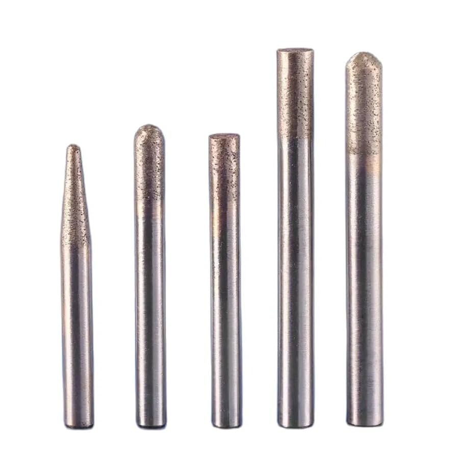 Pangyoo 6mm/8mm Shank Sintered Stone Router Bit Ball Nose