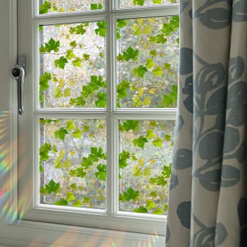 Vinilo decorativo para ventana privacidad hojas de hiedra miniatura 3