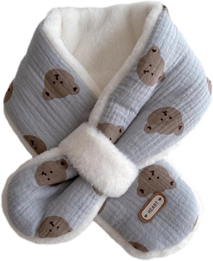 Cartoon Baby Scarf Autumn Winter Baby Neck Scarf Warm Boys Girls Neckerchief Fashionable Windproof Kids Neck Warmer Plush Sca