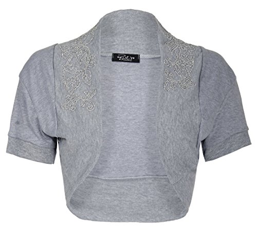 Fast Fashion – Haut Plafonnement Des Manches Coton Perlé Sequin Boléro Haussement - Femmes