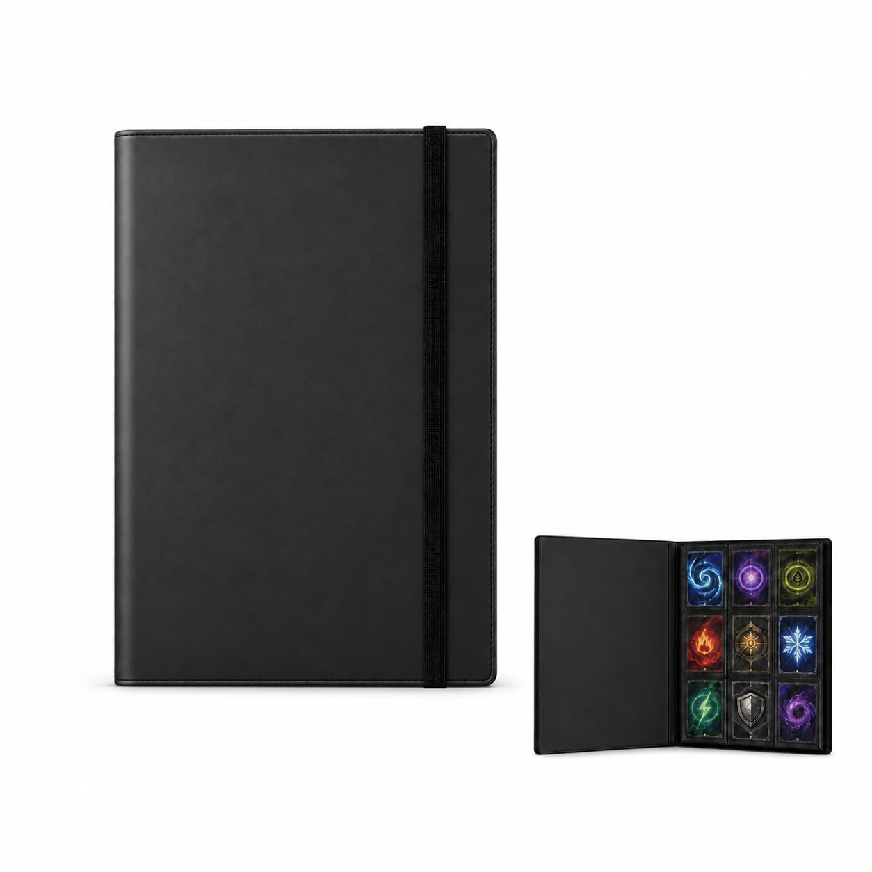 9 Pocket Trading Card Binder, 30 Pages Holding 540 Pockets, Black