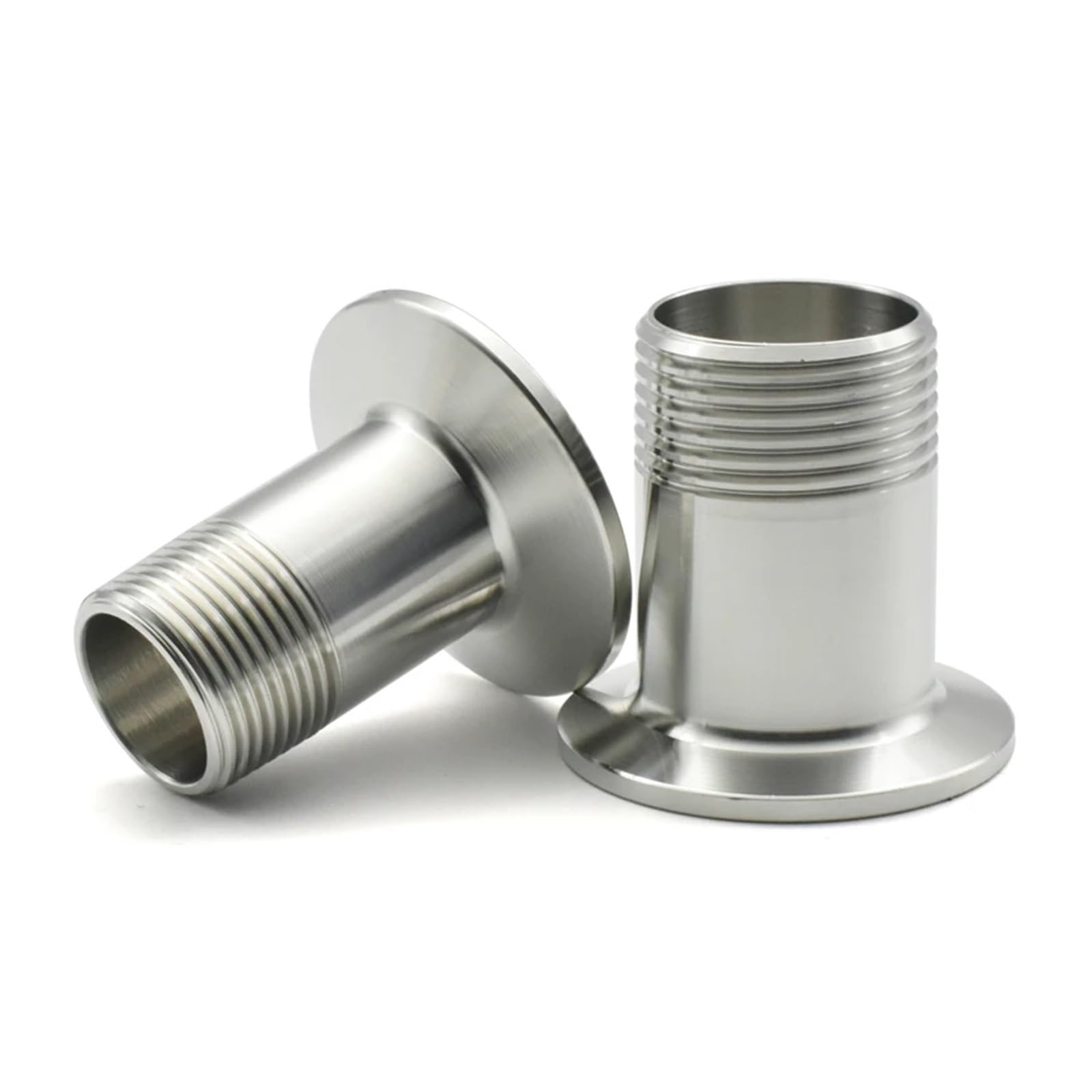 AUOQKQUT DN8-DN50 External Thread Sleeve Three Clip Pipe Fitting, 1/4 "-2" Three Clip Grade SS304/316 Stainless Steel (SS304,DN8 Ferrule 25.4) AUOQKQUT