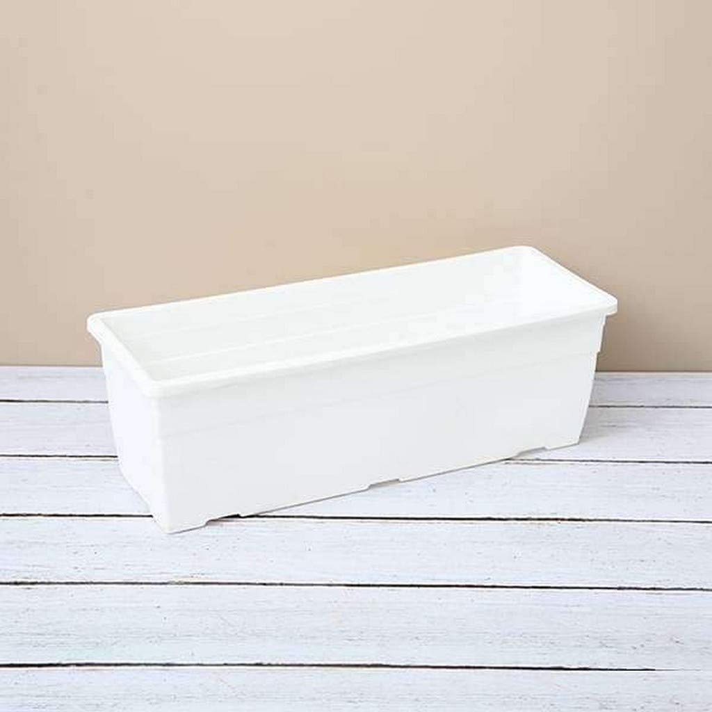 Creative Farmer Flower Pot Reca 40 Cp - White (Without Self Watering Kit 15.7 Inch) Colour (Pack of 1) (Gardening | Kitchen Garden| Home Decoration Plastic Nursery- Garden, Indoor Outdoor)