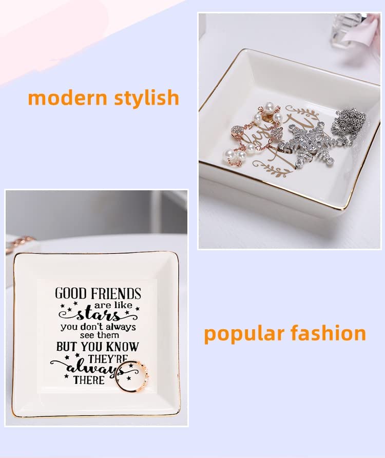 Good Friend Trinket Dish - Jewelry Tray with Friendship Quote -6 Good Friend Trinket Dish - Jewelry Tray with Friendship Quote -6