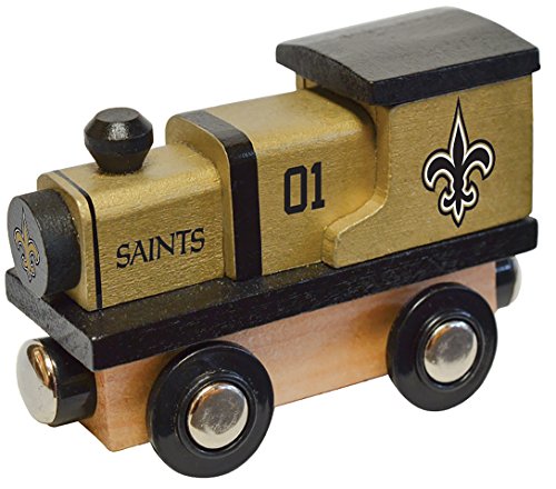 Image of MasterPieces Wood Train Engine - NFL New Orleans Saints - Officially Licensed Toddler & Kids Toy