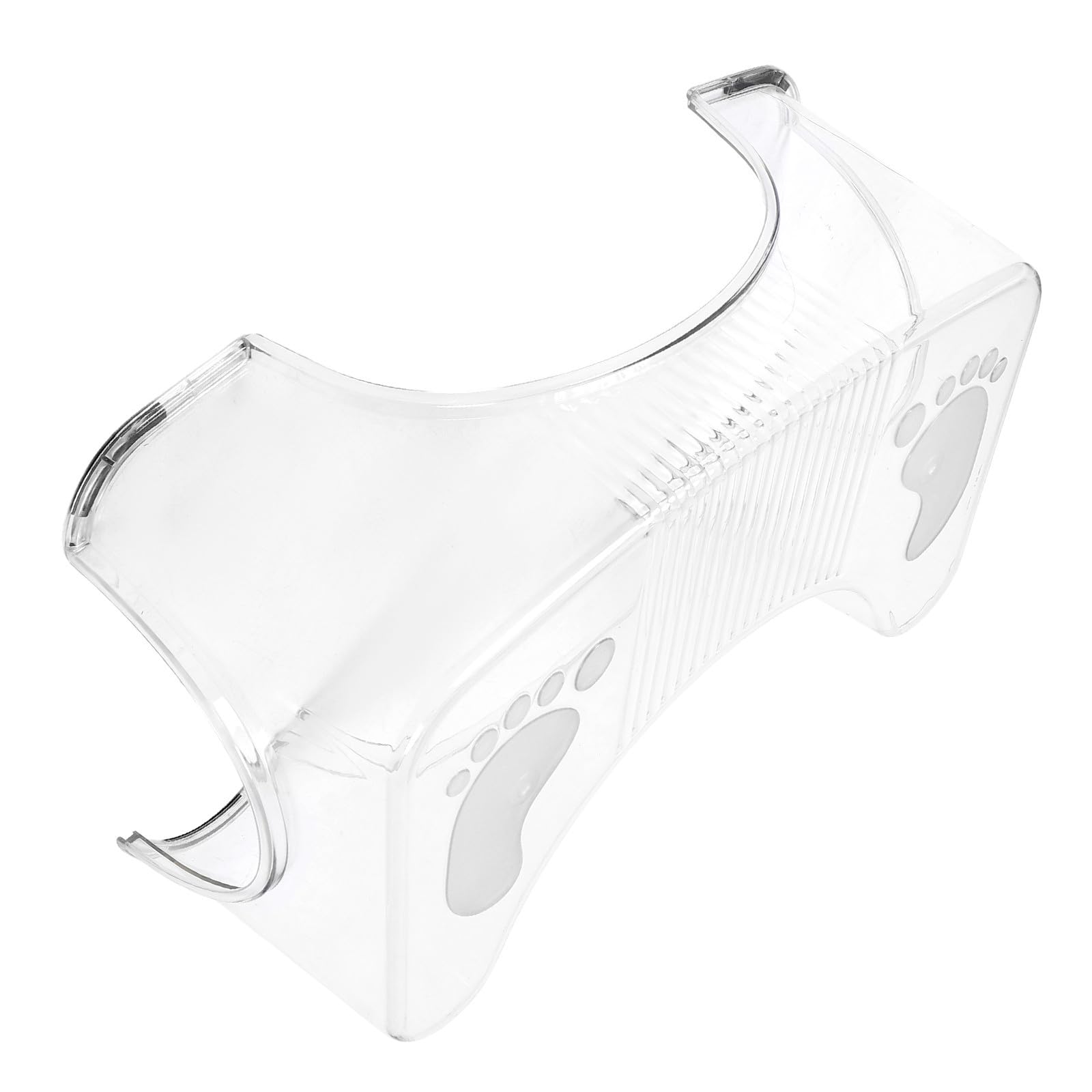 Taburete y Reposapiés para Baño Transparente Diseño Antideslizante Multifuncional y Portátil, Adecuado para Inodoro y Uso en Exteriores