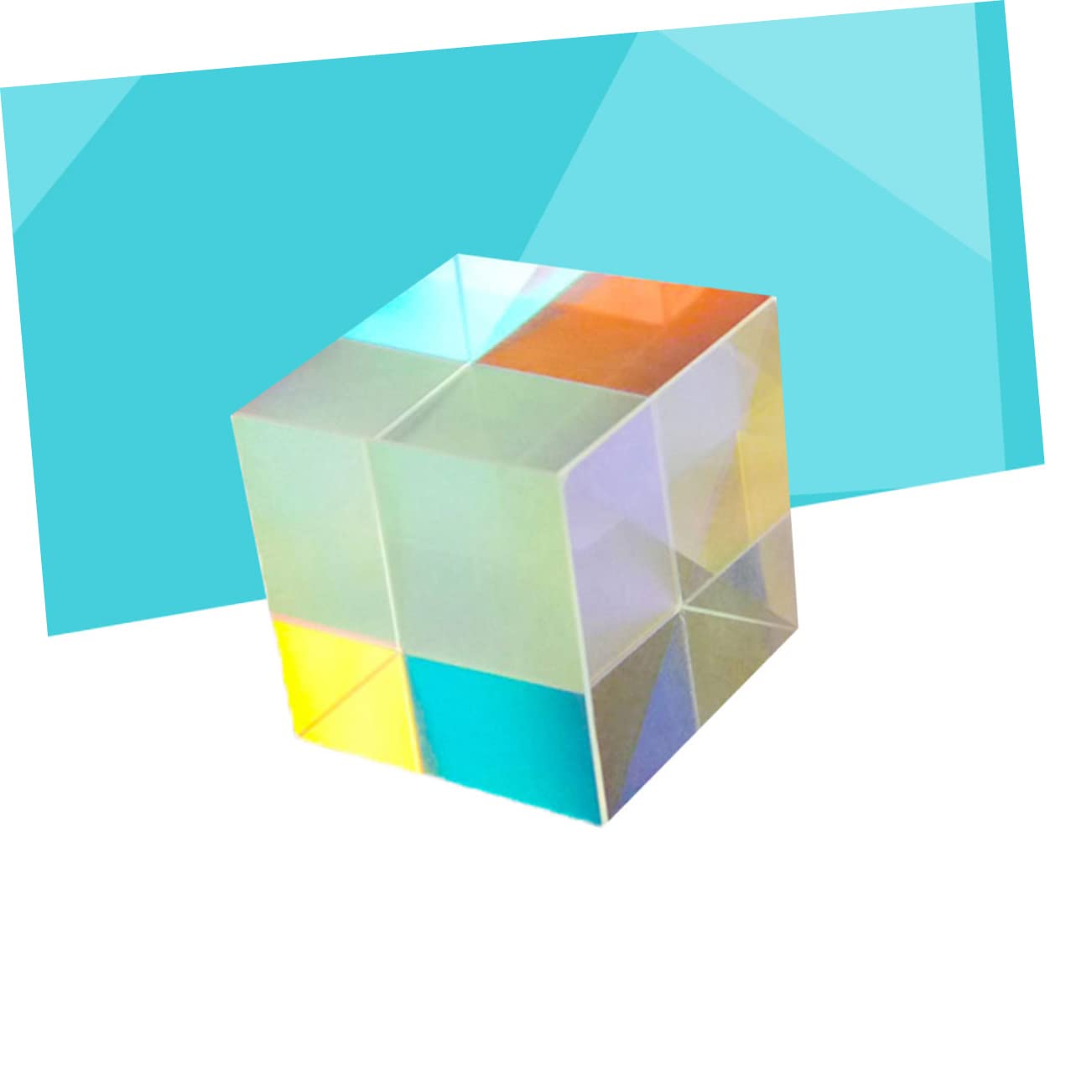 DOITOOL Creative Optical Glass RGB Cube Prism for Home Decor DIY Present Making Enhances Natural Light Discovery for Teaching Tools Research Reflections
