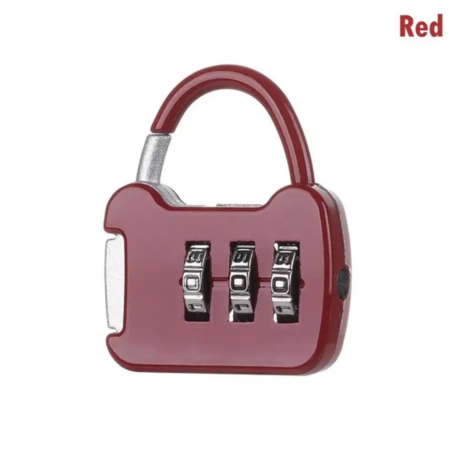 lucchetti con codice, Lucchetto di sicurezza for valigia da viaggio con lucchetto a 3 cifre e password, 1 pezzo(Red)