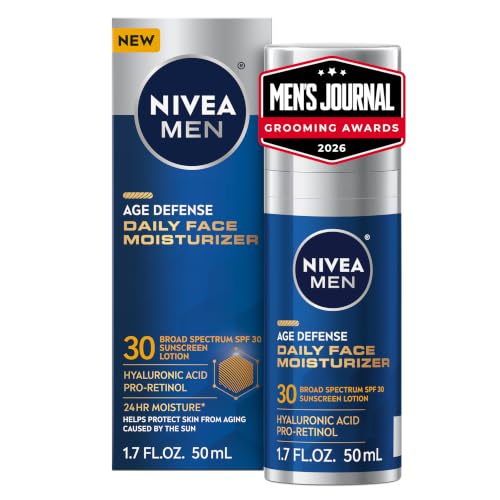 NIVEA MEN Age Defense Daily Face Moisturizer, SPF 30, 1.7 FL OZ