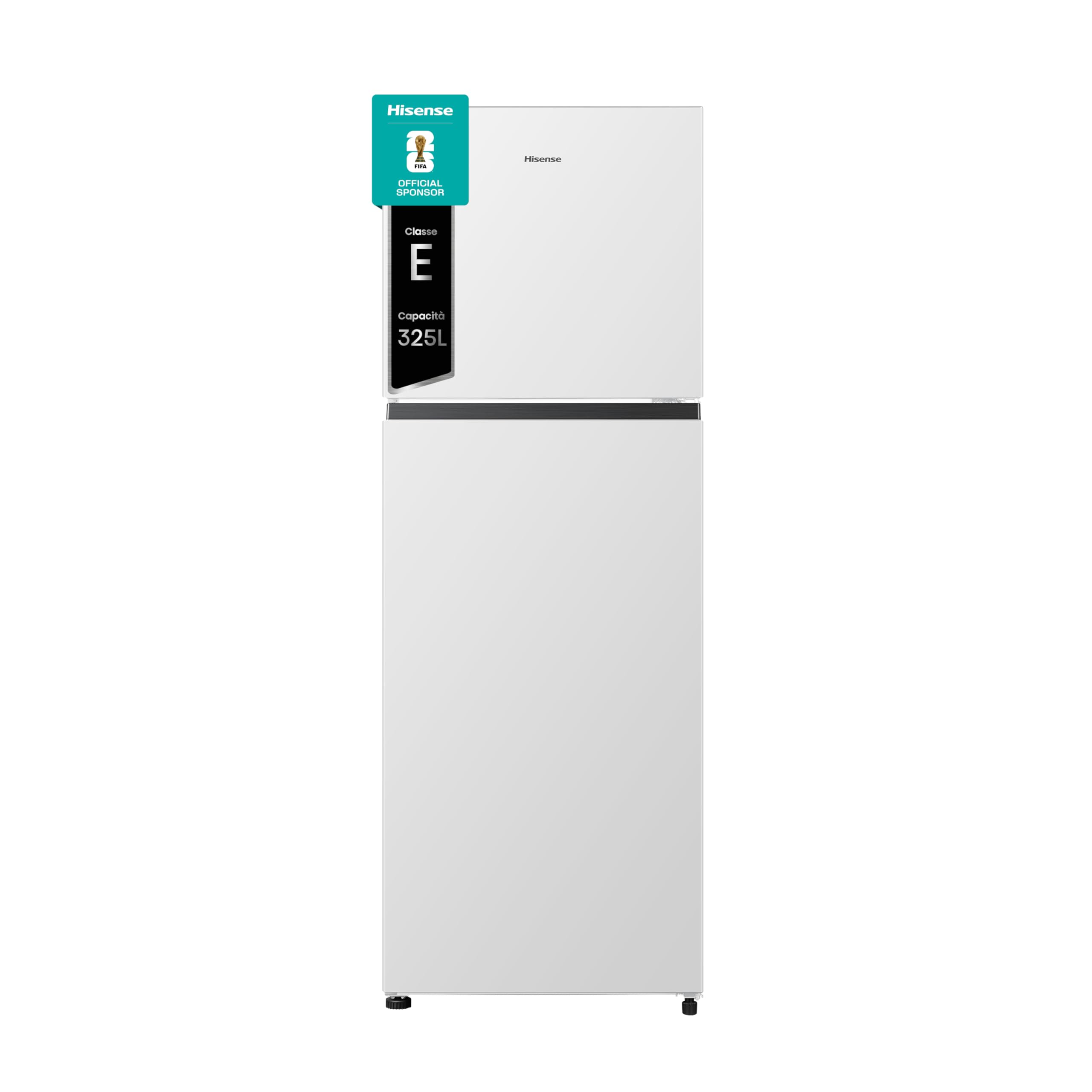 Hisense RT422N4AWE Frigorifero Doppia Porta a Libera Installazione Total No Frost, Sistema di Ventilazione Multi Air Flow, Larghezza 59.5 cm, Colore Bianco, Capacità Netta 325 L