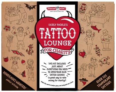 Renegade Made | Tattoo Lounge KIT | Promote Kindness and Raise Money for Your Favorite Cause by Applying Fun, Non-Toxic Temporary Tattoos for Kids. The Ultimate DIY Craft for Promoting Kindness!