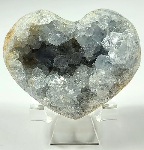 HQRP-Crystal 1 3/4" Acrylic Display Stand Pedestal for Crystal Heart / Slice / Slab and other Stones